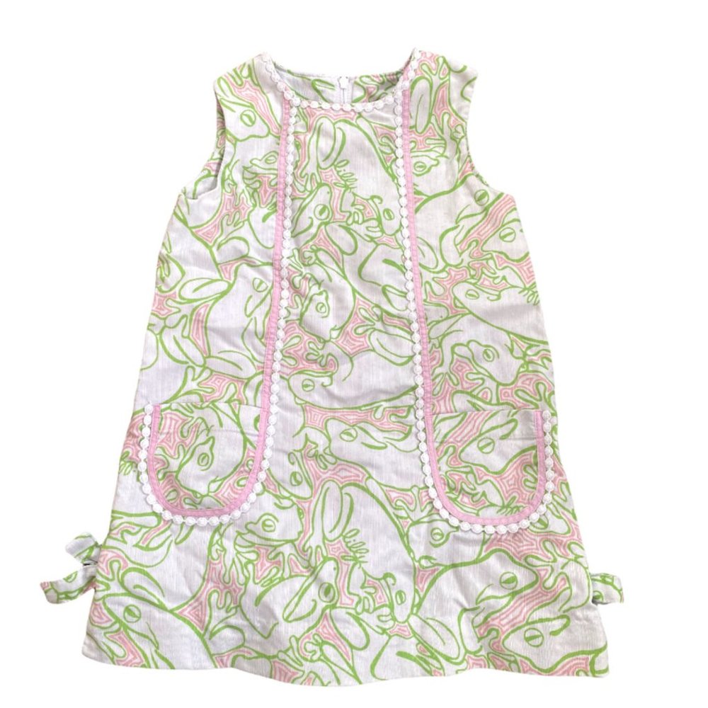 Lilly Pulitzer Childrens Frog Print Shift Dress